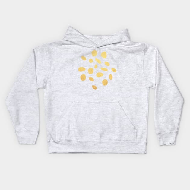 Simply Gold Dots Kids Hoodie by peachesinthewild